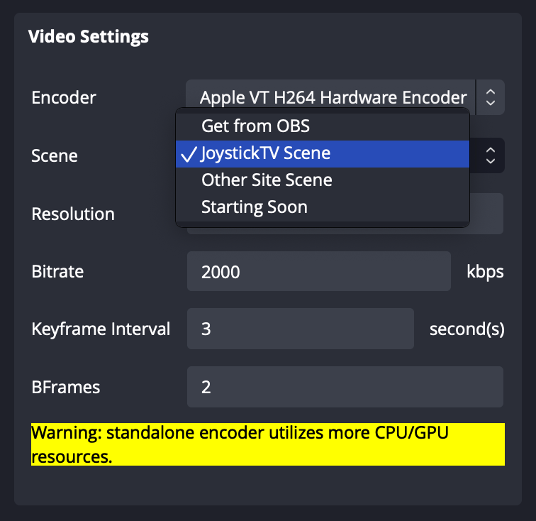 OBS Multi RTMP Scene Settings